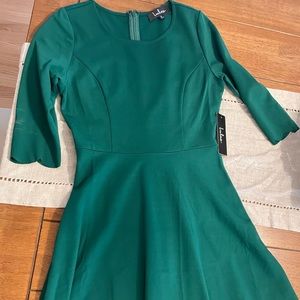 Lulu’s Green Scalloped dress NEW